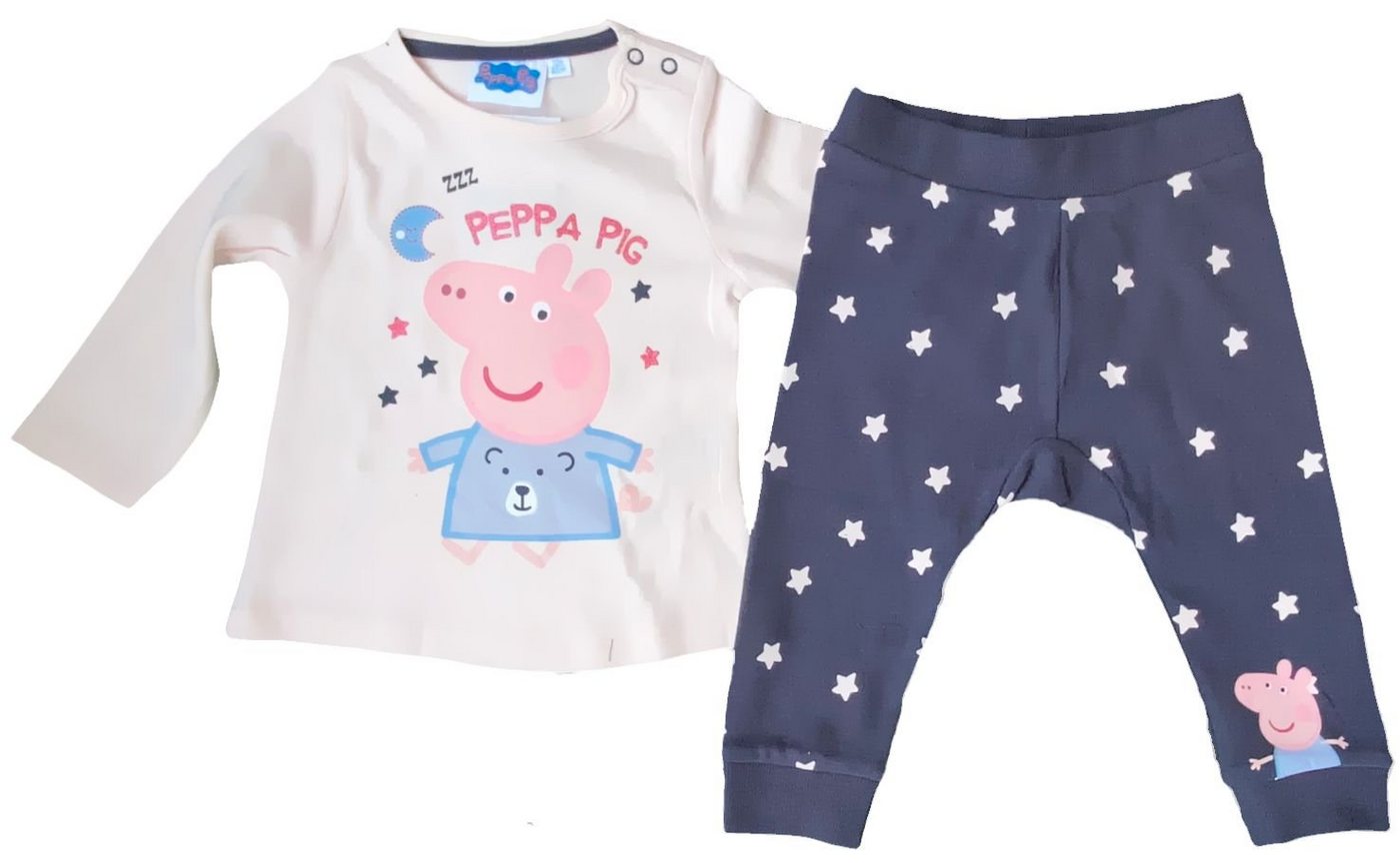 Peppa Pig Body & Leggings PEPPA WUTZ Baby Mädchen Body + Hose Set Rosa 9 12 18 24 Monate Gr.74 80 86 92 cm von Peppa Pig