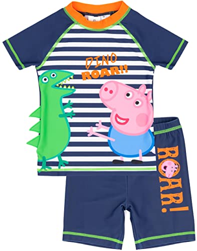 Peppa Pig George Pig Badeanzug Jungen Kinder Dinosaurier zweiteils Top Short Swi 4-5 Jahre von Peppa Pig