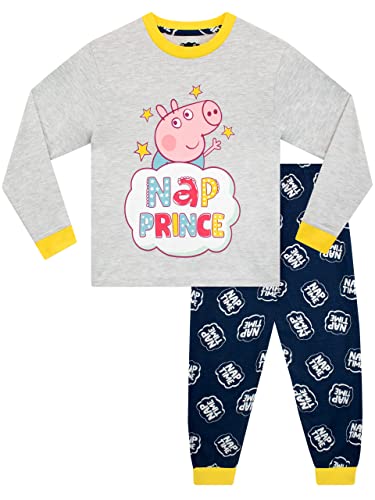 Peppa Pig Jungen George Pig Pyjamas Nachtwäsche für Kinder Grau 122 von Peppa Pig