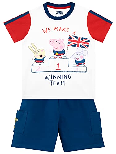 Peppa Pig Jungen T-Shirt und Shorts Set Team GB Mehrfarbig 104 von Peppa Pig