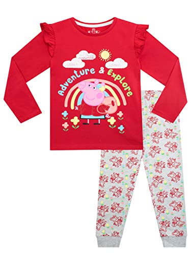 Peppa Pig Mädchen Schlafanzug Peppa Wutz Rot 92 von Peppa Pig