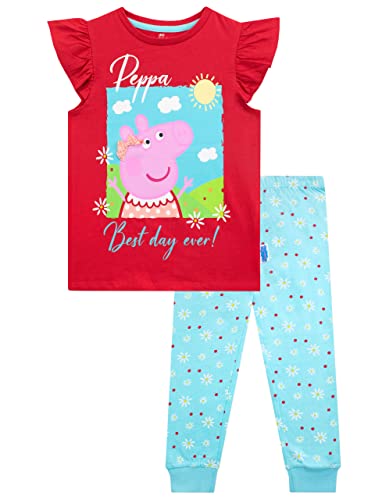 Peppa Pig Mädchen Schlafanzug Rot 110 von Peppa Pig