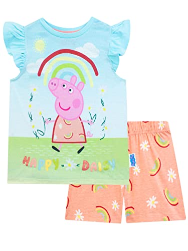 Peppa Pig Mädchen Schlafanzug kurz Mehrfarbig 116 von Peppa Pig