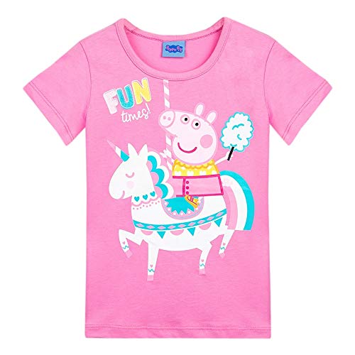 Peppa Pig Mädchen T-Shirt, pink, Größe 116, 6 Jahre von Peppa Pig