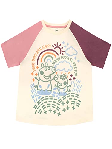 Peppa Pig Mädchen T-Shirt Mehrfarbig 128 von Peppa Pig