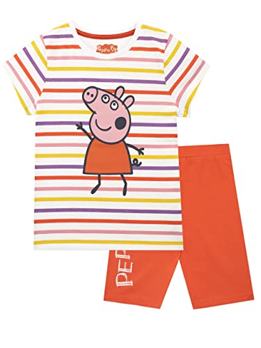 Peppa Pig Mädchen T-Shirt und Short Set Peppa Mehrfarbig 110 von Peppa Pig