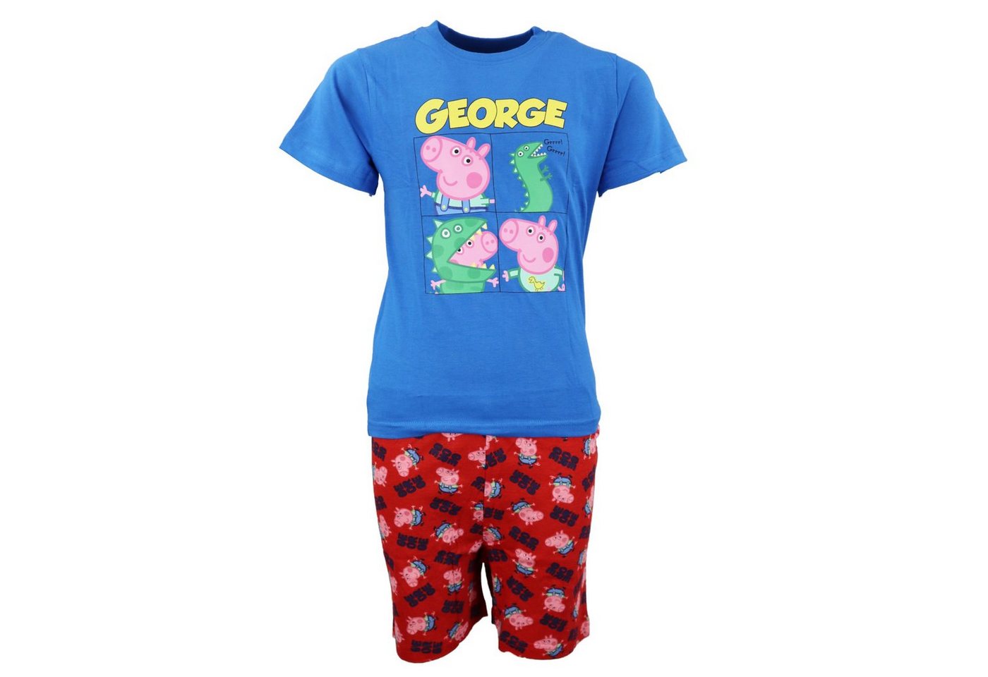 Peppa Pig Pyjama Peppa Wutz Pig George Kinder Jungen Schlafanzug Gr. 104 bis 134 von Peppa Pig