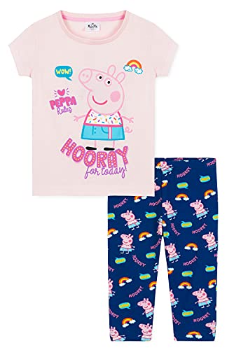 Peppa Pig Schlafanzug Mädchen, Peppa Wutz Schlafanzug Kinder, 92-116 (2-3 Jahre, Rosa/Blau) von Peppa Pig