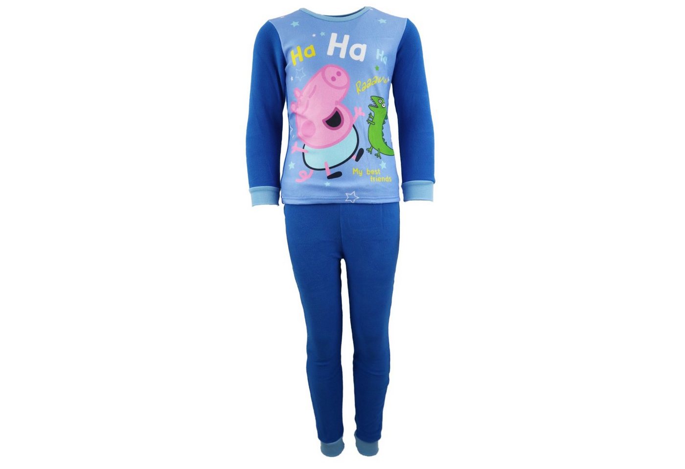 Peppa Pig Schlafanzug Peppa Wutz George Dino Jungen Fleece Pyjama Gr. 92 bis 128 von Peppa Pig