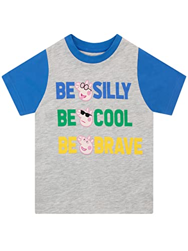 Peppa Pig Tshirt | George Pig T Shirt Jungen | Baumwolle T-Shirt für Kinder Mehrfarbig 104 cm von Peppa Pig
