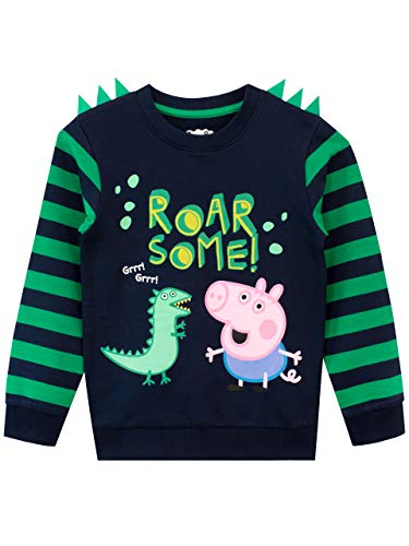 Peppa Wutz Jungen George Pig Sweatshirt Blau 110 (UK 4-5 Years) von Peppa Pig