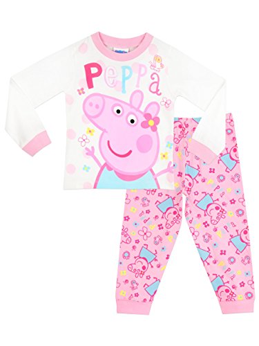 Peppa Wutz Schlafanzug Mädchen | Peppa Pig Schlafanzüge für Mädchen | Blumenmuster Pyjama Mehrfarbig 128 von Peppa Pig