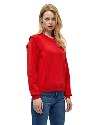 Peppercorn Damen Rosalia Pullover mit Rüschen Rot Xs von Peppercorn