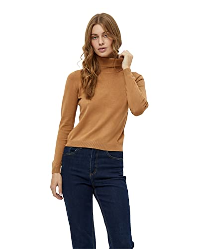 Peppercorn Damen Tana Roll Halsausschnitt Lange Ärmel Strickpullover | Pullover Braun | Herbst Pulli Größe S Rollkragen, 5600 Tobacco Brown, S von Peppercorn