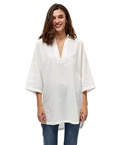 Peppercorn Women's Elby Linen Tunic Curve, White, 22 von Peppercorn