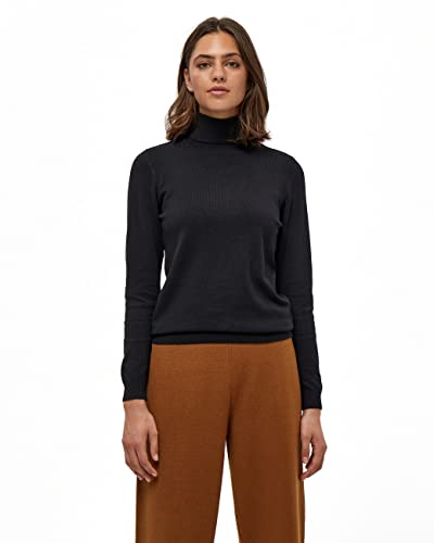 Peppercorn Tana Rollkragen Lange Ärmel Strickpullover | Pullover Damen In Schwarz | Frühling Pulli Damen | Größe M von Peppercorn