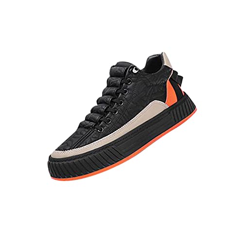 Perfeclan 2023 Herren Turnschuhe Laufschuhe Freizeitschuhe Tennisschuhe mit dicken Sohlen, Bestickt, rutschfest, Wanderschuhe für Trainer, Fitnessstudio, Orange, 42 von Perfeclan