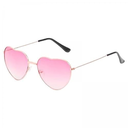 Perfeclan 5x Fashion Herzförmige Sonnenbrille Damen Metallrahmen UVA Uvb von Perfeclan