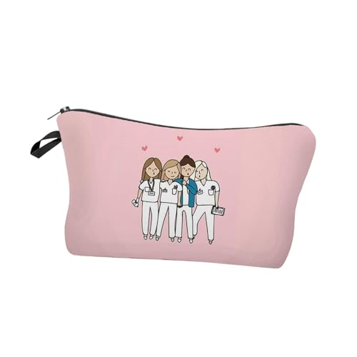 Perfeclan Damen-Kosmetiktasche, Aufbewahrungstasche, Geldbörse, Rasiertasche, Kulturbeutel, Make-up-Tasche für Badezimmer, Bürsten, Zubehör, ROSA von Perfeclan