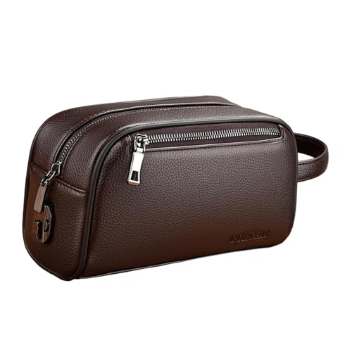 Perfeclan Herren Handtasche Casual Business Brieftasche mit Riemen Organizer PU Herren Clutch, mit Schloss von Perfeclan