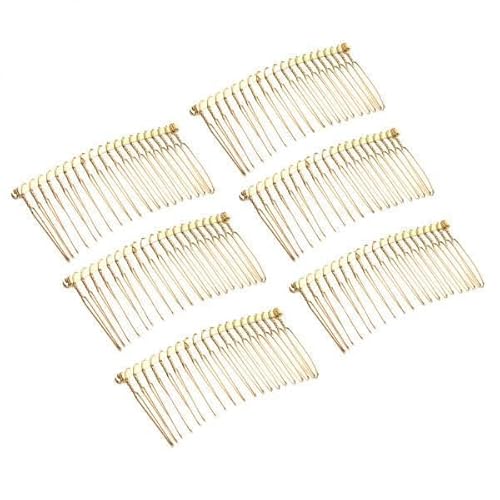 perfeclan 5x6 Stücke Metall Hohl Neben Haar Kämme Retro Haar Kamm Pin Clips Kopfschmuck mit 20 Frauen Mädchen Haar Styling Zubehör von Perfeclan