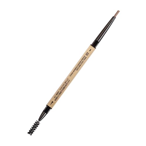 perfeclan Augenbrauenstift mit Pinsel Stylist Definer Tragbarer Anfänger Zwei Enden Makeup Brow Definer für Frauen, Männer, khaki von Perfeclan