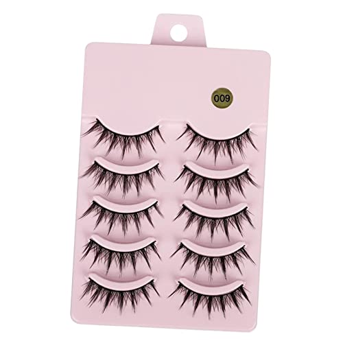 perfeclan Spiky False Eyelashes Cross Extension Faux Eyelash Pack Lightweight D Manga Thick 10x for Prom Shows Christmas Dating Weddings, Stil A von Perfeclan