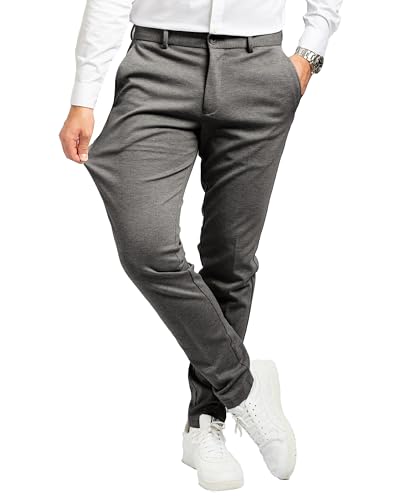 Performance Pants Herren Dunkelgrau (Größe 28W/30L) - Stilvolle Herren Hosen Stretch - Hosen Herren Stretch - Angenehme Praktische Männer Hosen für Business & Freizeit - Bequeme Stoffhose Herren von Performance Pants