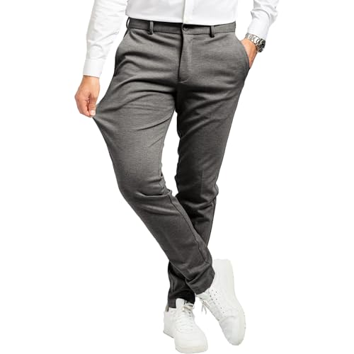 Performance Pants Herren Dunkelgrau (Größe 29W/34L) - Stilvolle Herren Hosen Stretch - Hosen Herren Stretch - Angenehme Praktische Männer Hosen für Business & Freizeit - Bequeme Stoffhose Herren von Performance Pants