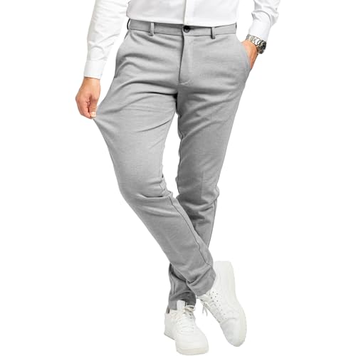 Performance Pants Herren Hellgrau (Größe 28W/30L) - Stilvolle Herren Hosen Stretch - Hosen Herren Stretch - Angenehme Praktische Männer Hosen für Business & Freizeit - Bequeme Stoffhose Herren von Performance Pants