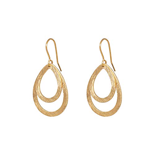 Pernille Corydon Ohrringe Damen Gold Small Double Drop Silber vergoldet - E156g von Pernille Corydon