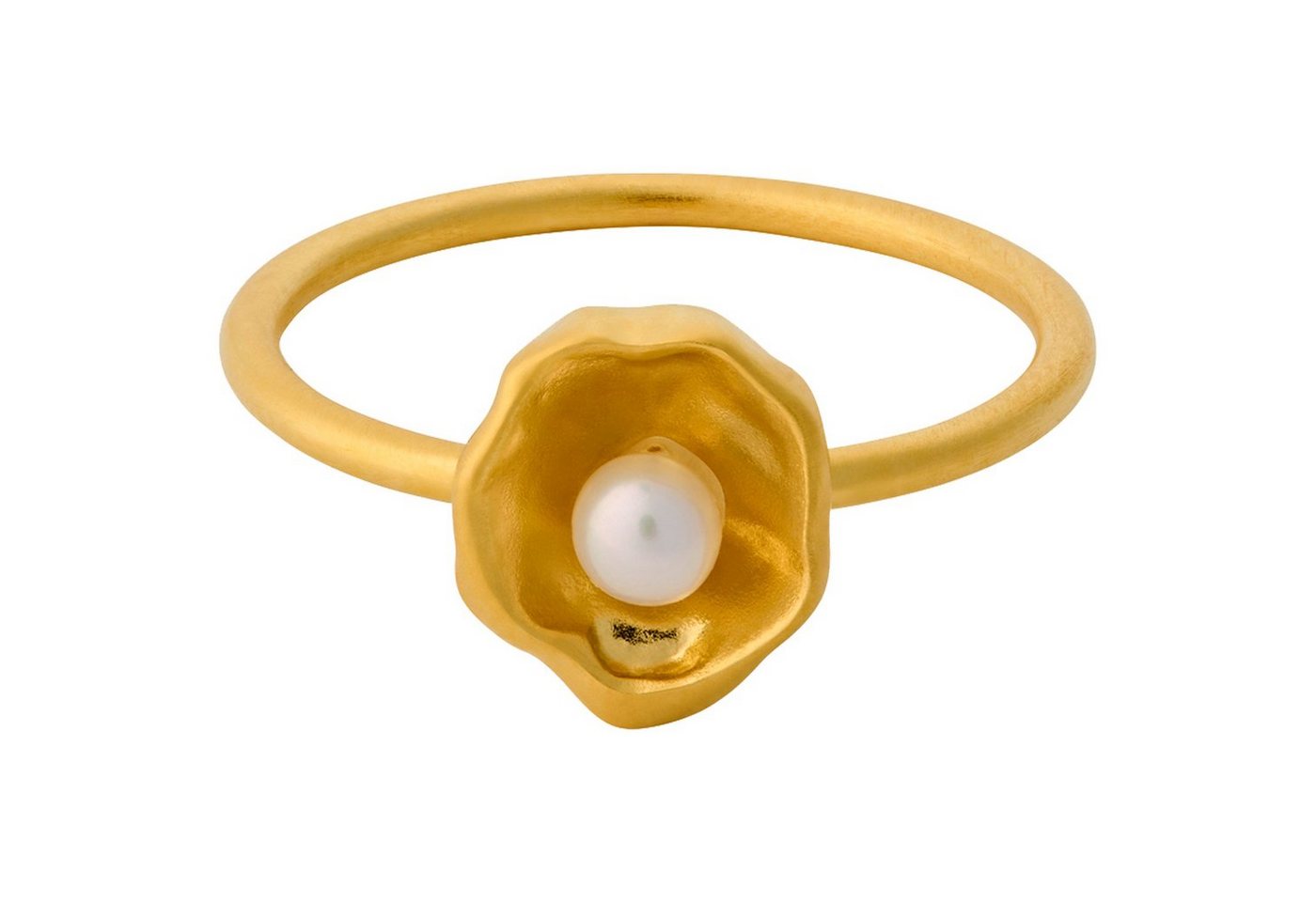 Pernille Corydon Perlenring Ring Damen Gold Hidden Pearl Ring Vergoldet - 57 von Pernille Corydon