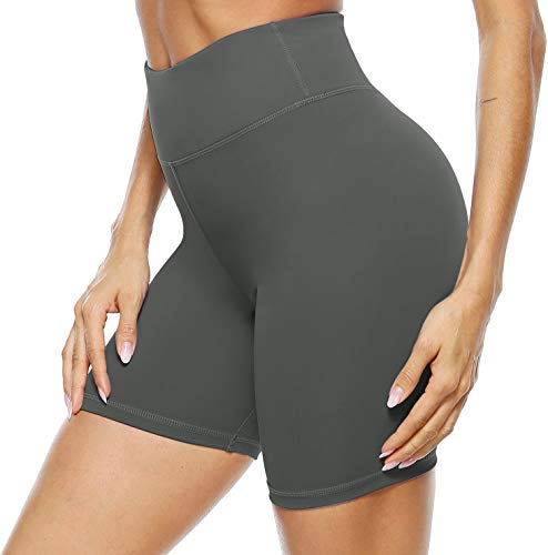 Persit Kurze Sporthose Damen, Radlerhose Sport-Shorts Sommer Laufshorts Leggings Laufhose Kurz Grau - XXL/48-50 von Persit