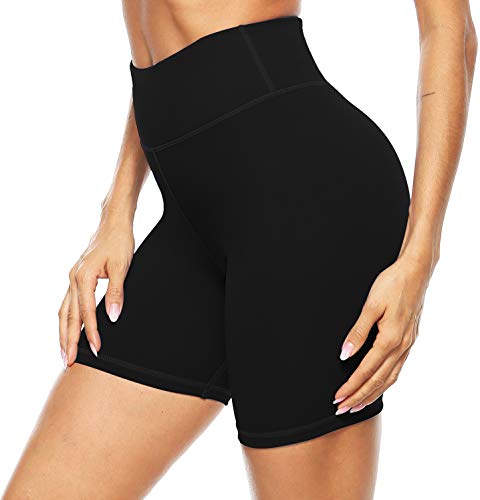 Persit Kurze Sporthose Damen, Radlerhose Sport-Shorts Sommer Laufshorts Leggings Laufhose Kurz Schwarz - M/38 von Persit