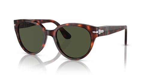 Persol PO3287S Runde Sonnenbrille, Havanna/Grün, 51 mm von Persol