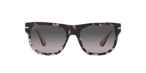 Persol PO3306S Quadratische Sonnenbrille, Braun und Grau, Schildkröte, grauer Farbverlauf, polarisiert, 55 mm von Persol