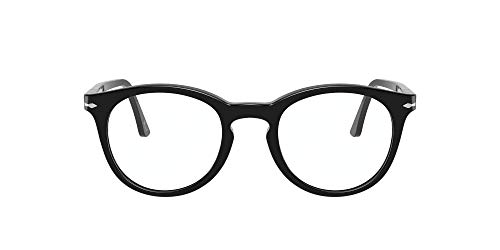 Persol Po3259v Damen-Brillenrahmen, rund, verschreibungspflichtig, Schwarz/Demo-Objektiv von Persol