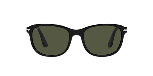 Persol Unisex-Sonnenbrille, Caffe-Rahmen, hellblaue Gläser, 57 mm, Schwarz/Grün, 57 mm von Persol