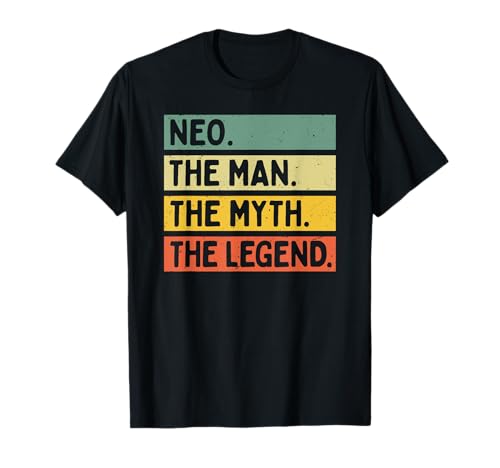 Neo The Man The Myth The Legend Lustiges Personalisiertes Zitat T-Shirt von Personalized Gift Ideas Neo