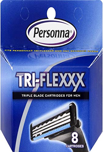 8 Personna Tri-flexxx Cartridges For all Gillette Sensor and Personna Tri-flexxx Razors (Nassrasierer & Klingen) von Personna