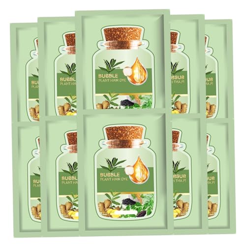10 pcs natürlicher Haarfarbstoff mit Werkzeugen, 30 ml sichere natürliche botanische Blasen Haarfarbstoff Shampoo mit Pflanzenextrakten für Frauen Mädchen 10 pcs natürlicher Haarfarbstoff mit Werkzeugen, 30 ml sichere natürliche botanische Blasen Haarfarbstoff Shampoo mit Pflanzenextrakten für Frauen Mädchen von Perwteriy