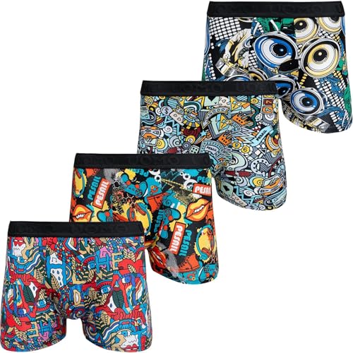 Pesail 8er Pack Jungen Boxershorts aus Modal und Baumwolle Größe 122 bis 176 Unterwäsche Retroshorts Kinder Unterhose 134-140-8er Pack Farbmix 6 von Pesail