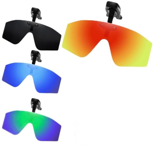 Pessrrtewg Polarisierte Sonnenbrille, blendfreie Fahrbrille, Angeln, Radfahren, Reisen, Flip-Cover, UV-Schutz, Sonnenbrille zum Fahren, Laufen, Klettern, Wandern, gemischt, Einheitsgröße von Pessrrtewg