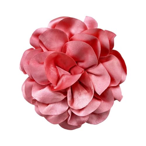 Zierliche Rosen-Brosche, zarte, elegante Kamelien-Brosche aus Seide, zierliche, handgefertigte Haarspange, für Damen, Hochzeit, Party, Tanz, Bankett, Kleid, Anzug, Zeremonie, Kleidung, Zubehör, Seide von Pessrrtewg