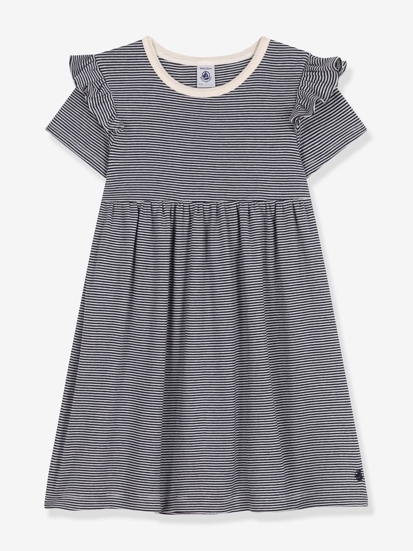 Geripptes Mädchen Sommerkleid PETIT BATEAU von Petit Bateau