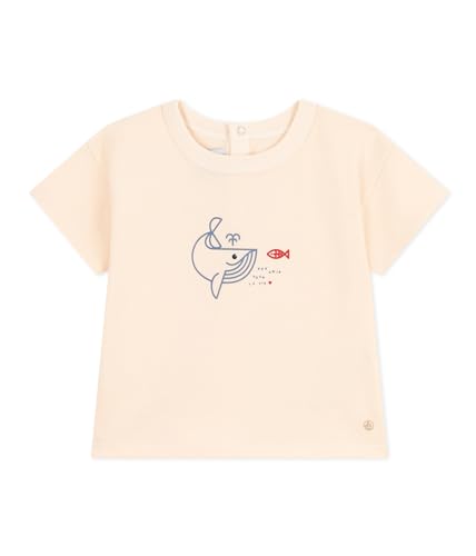 Petit Bateau Baby-Jungen A09PU t Shirt Damen, Avalanche, 12 Monate von Petit Bateau