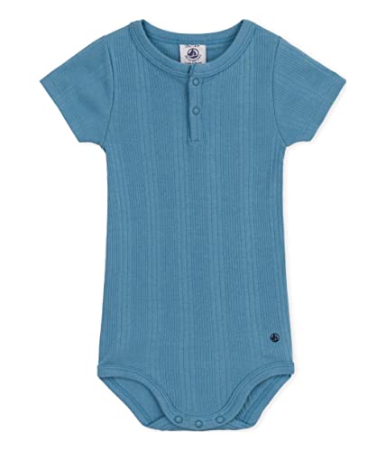 Petit Bateau Baby Jungen Kurzarm-Body mit Kragen, Blau Lavis, 6 Monate von Petit Bateau