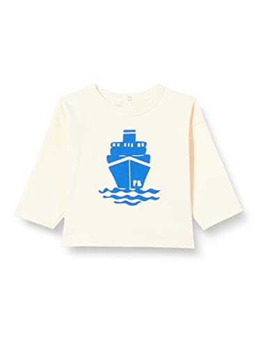 Petit Bateau Baby Jungen Langarm-T-Shirt, Weiss Avalanche, 12 Monate von Petit Bateau