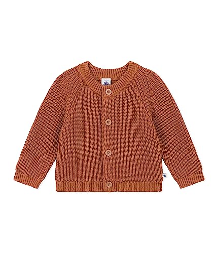 Petit Bateau Baby Jungen Strickjacke, Braun Alezan, 3 Monate von Petit Bateau