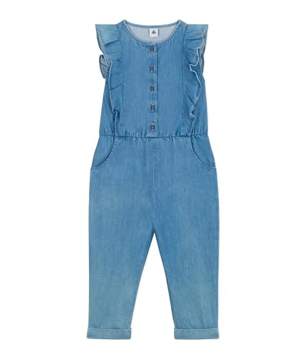 Petit Bateau Baby-Mädchen A09NA Langer Overall, Denim Clair, 12 Jahre von Petit Bateau